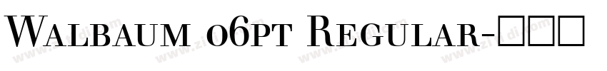 Walbaum 06pt Regular字体转换